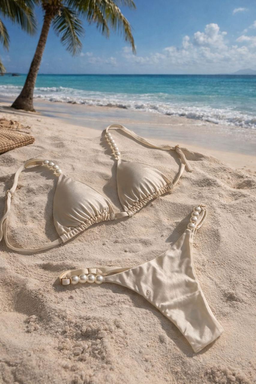 Biquine off white pérolado
